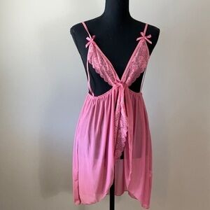 Shein pink lace nighty